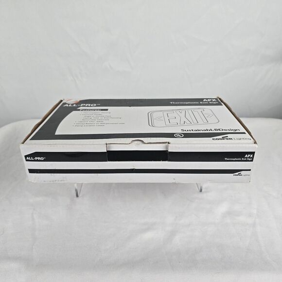 Cooper Lighting All-Pro Thermoplastic LED Exit Sign APX7G Green Letters 120/277V - Picture 6 of 9